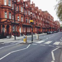 row of apartment buildings